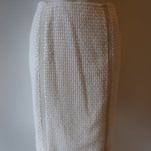 Douglas Hannant Cream Tweed Skirt Sz 6 *